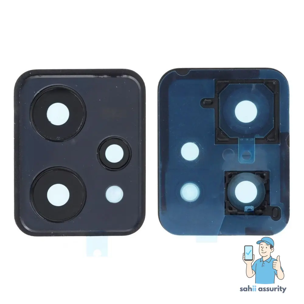 Camera Lens Glass with Frame for Realme 9 Black